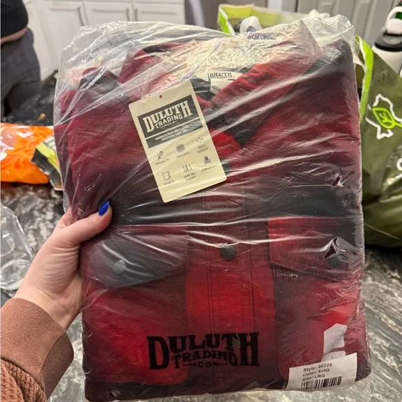 Red and Black Flannel Shacket - Picture 2 of 3